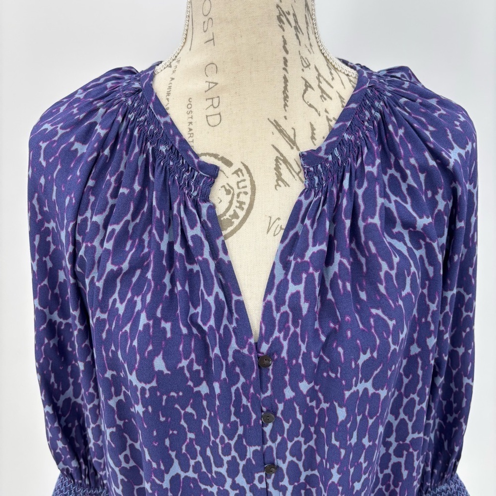 Rails Purple Smocked Blouse with Relaxed Fit - Picture 6 of 15